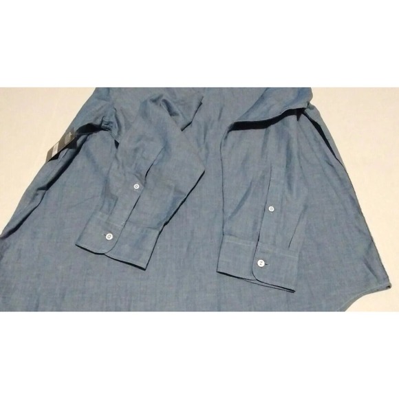 Lucky Brand Men Button Down Shirt Blue Denim Long Sleeve Size XL MSRP $69.50 - Picture 10 of 11